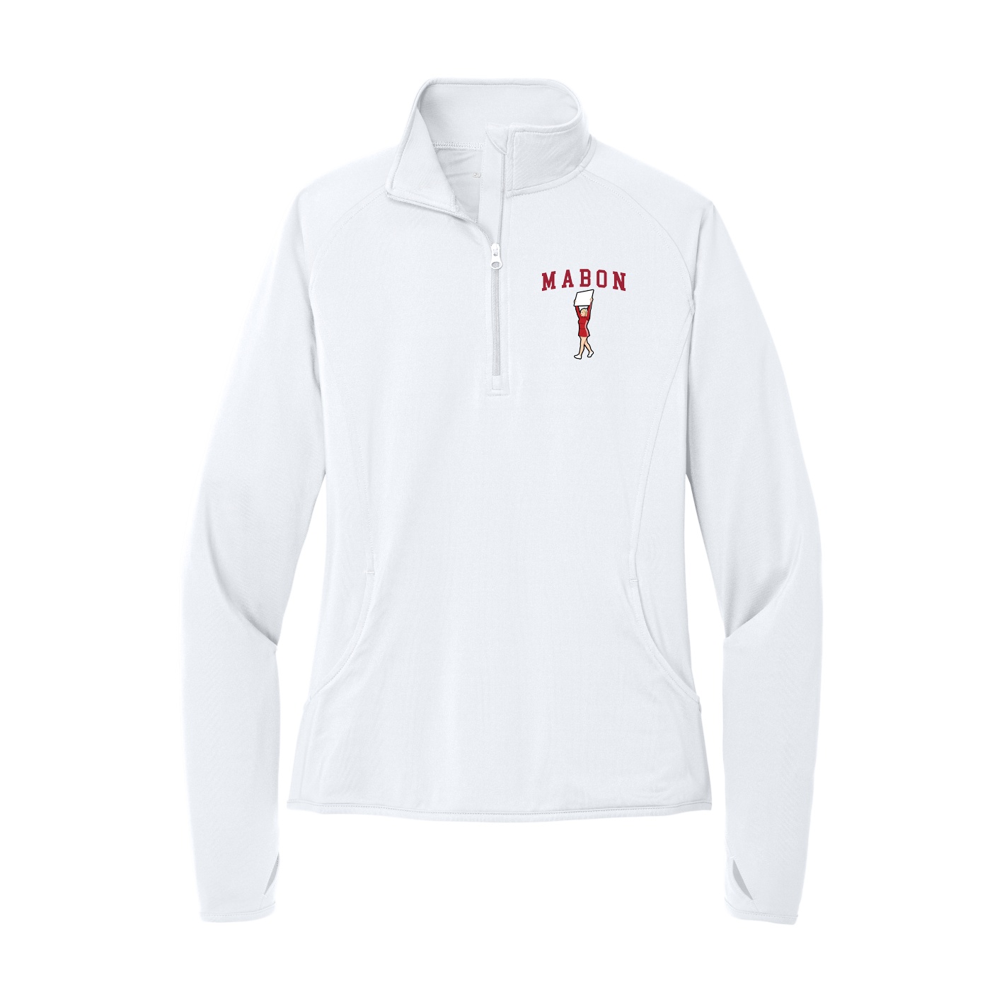Women's Q-Zip Pullover — Shirsey in White