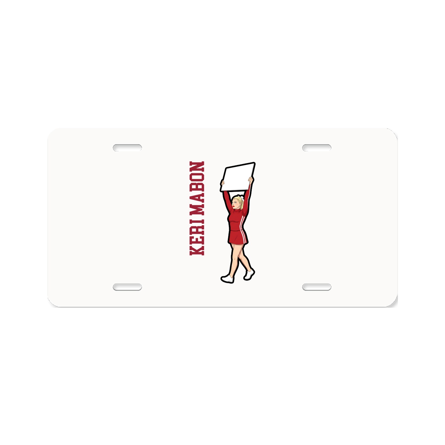License Plate — Name Vertical in Classic