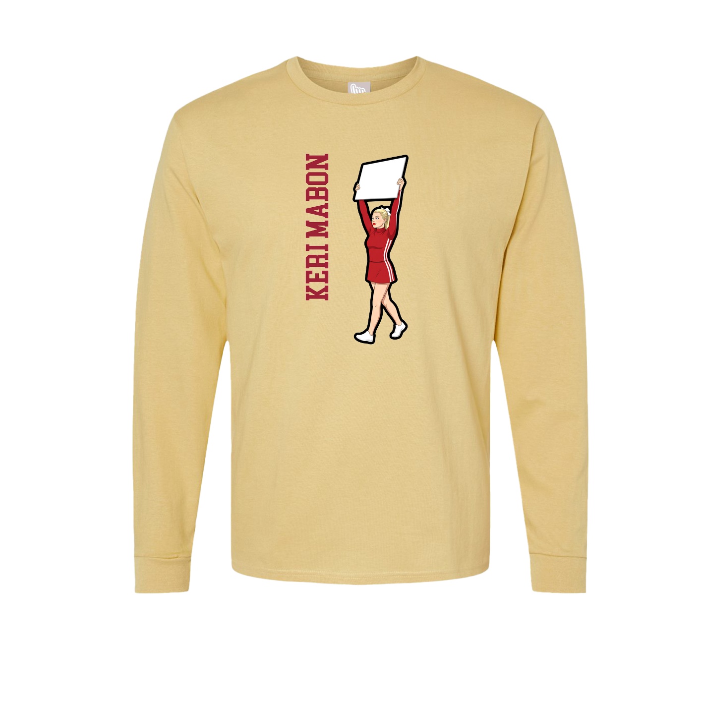 Long Sleeve Tee — Name Vertical in Vegas Gold