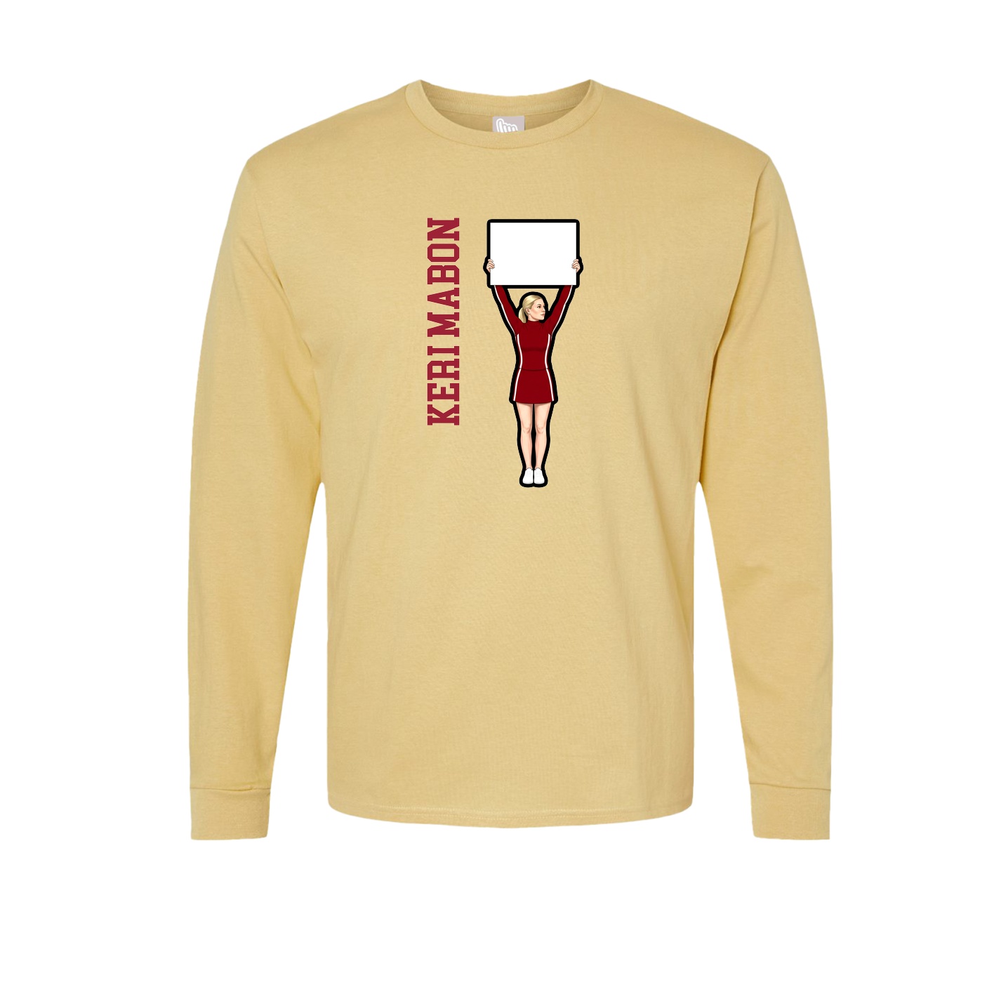 Long Sleeve Tee — Name Vertical in Vegas Gold