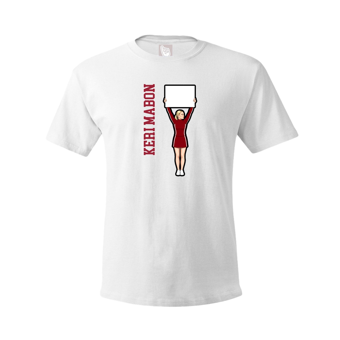 Youth Tee — Name Vertical in White
