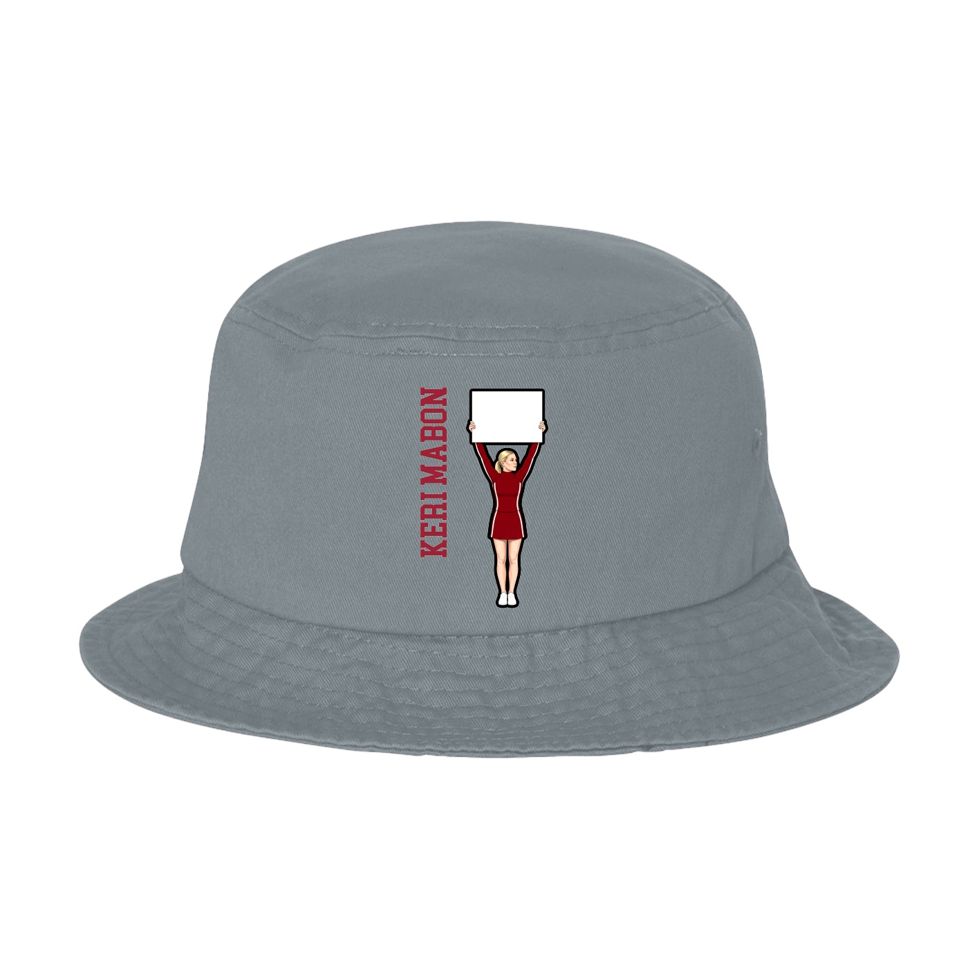 Bucket Cap — Name Vertical in Grey