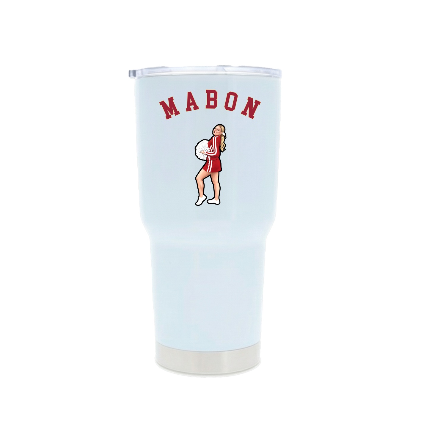 30oz Stainless Steel Tumbler — Shirsey Arch in White