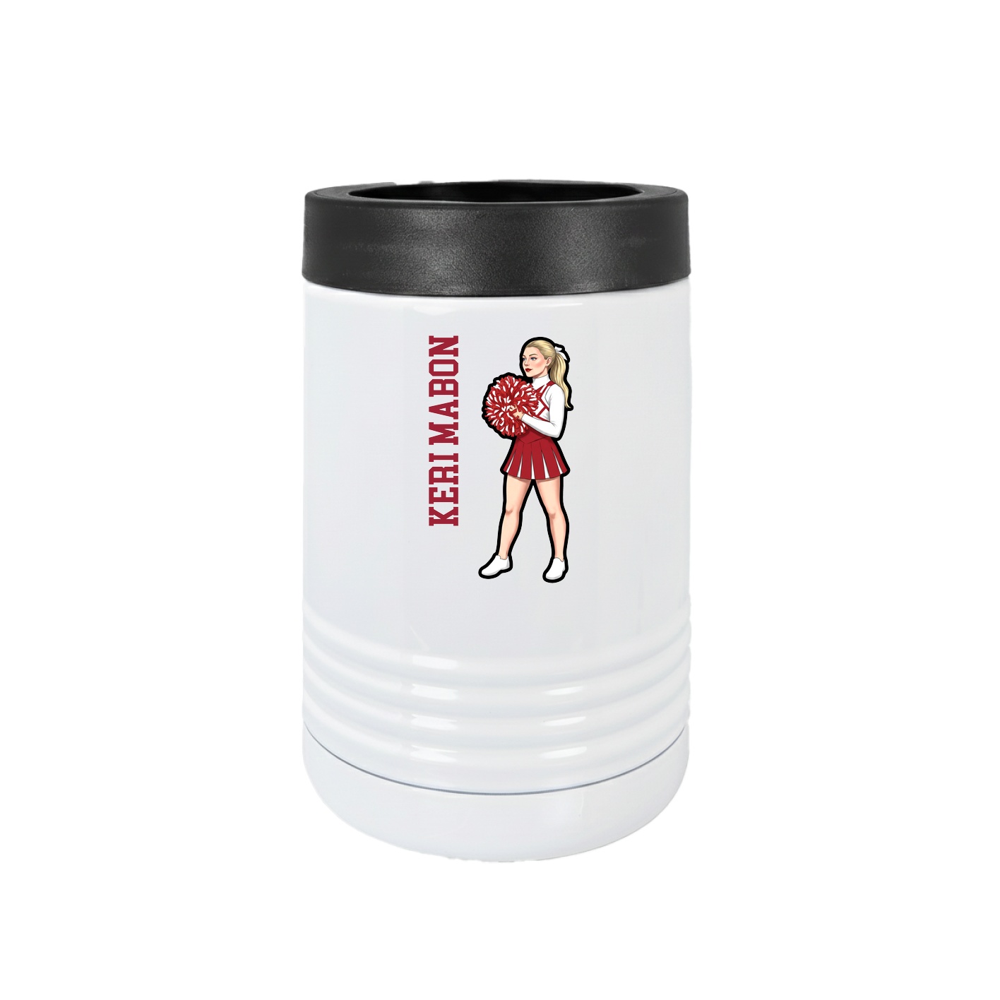 Beverage Holder — Name Vertical in White