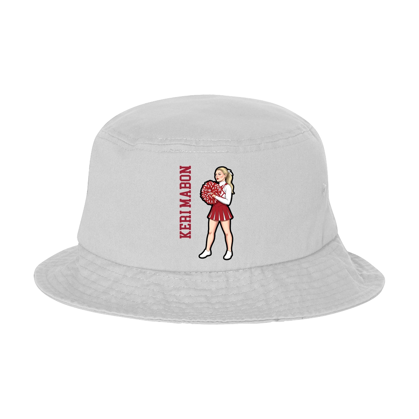 Bucket Cap — Name Vertical in White