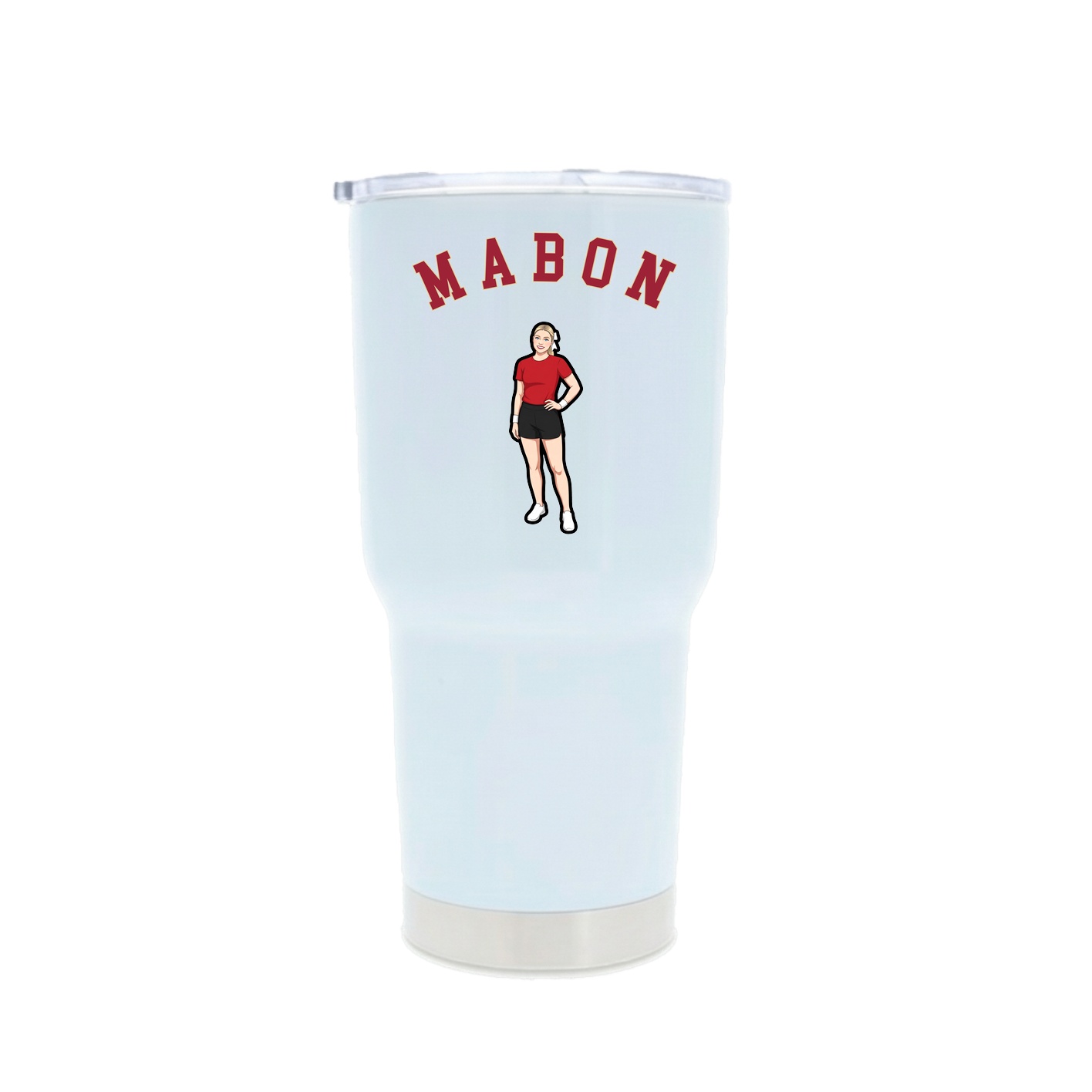 30oz Stainless Steel Tumbler — Shirsey Arch in White