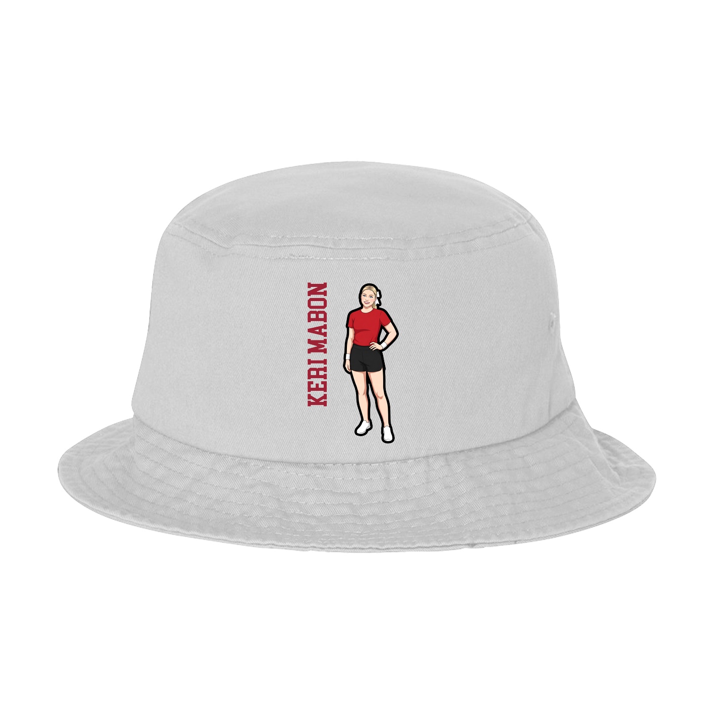 Bucket Cap — Name Vertical in White