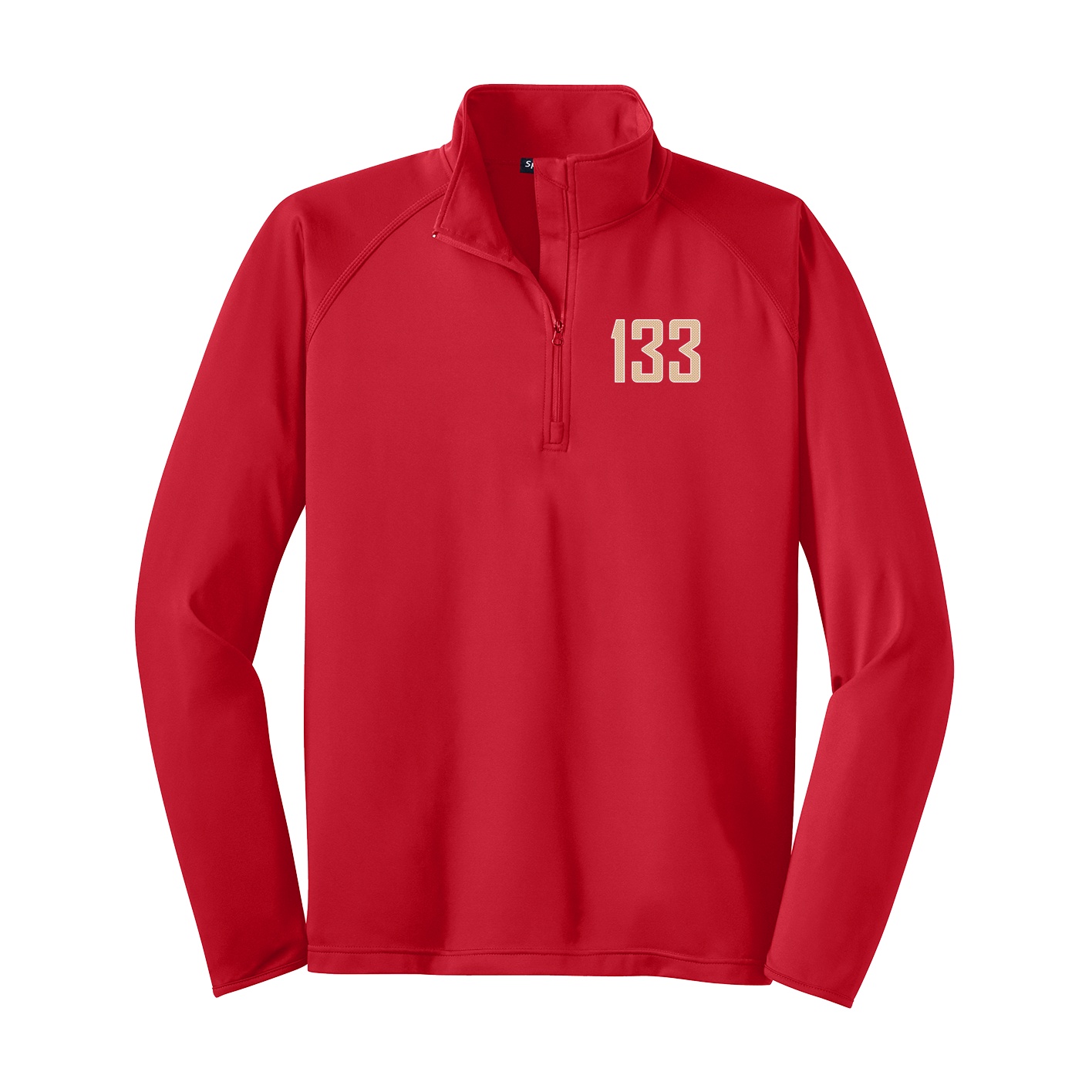 Q-Zip Pullover — Front Shirsy in Red