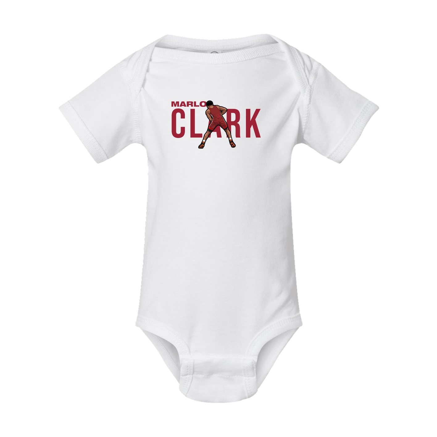 Baby Onesie — Player Name in White