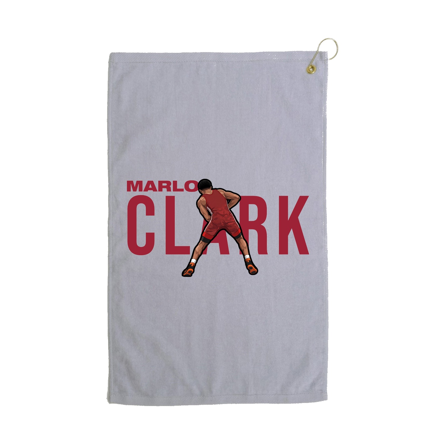 Golf Towel — Player Name in Grey