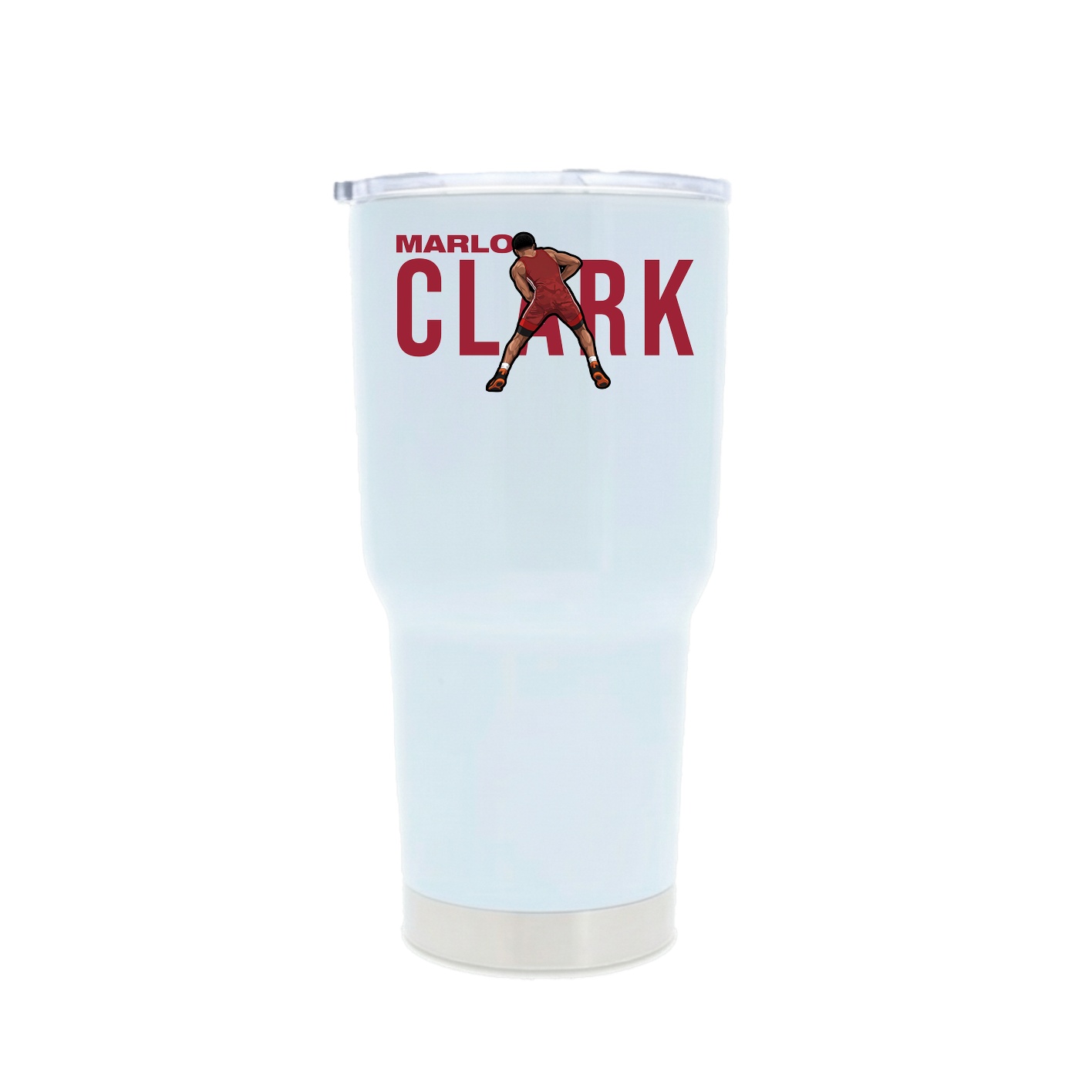 30oz Stainless Steel Tumbler — Player Name in White