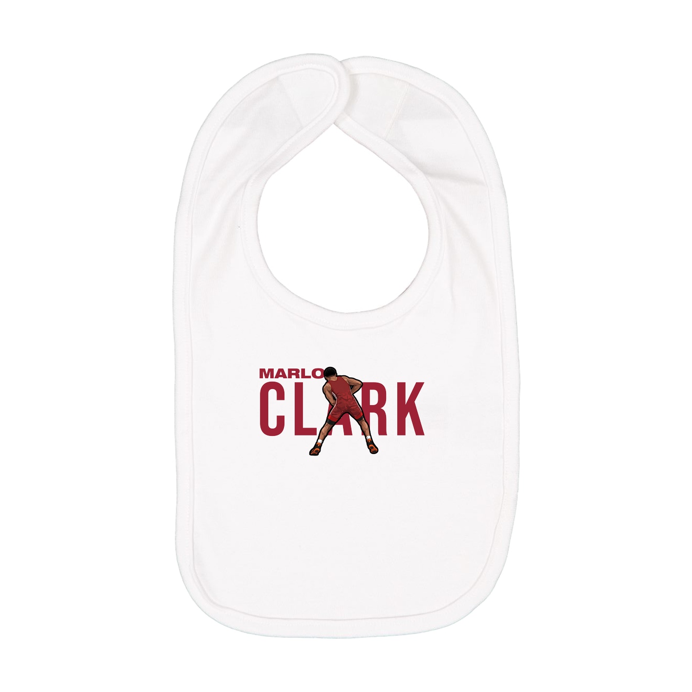 Infant Bib — Player Name in White