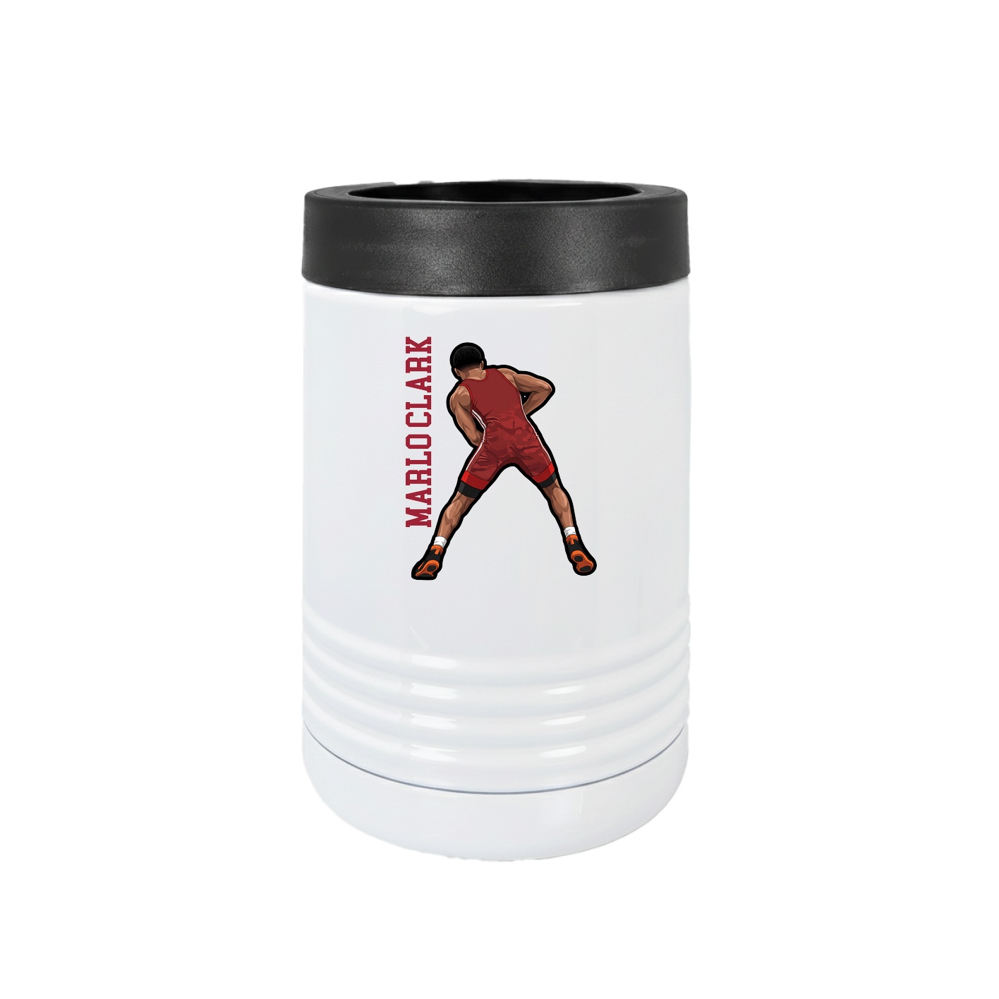 Beverage Holder — Name Vertical in White