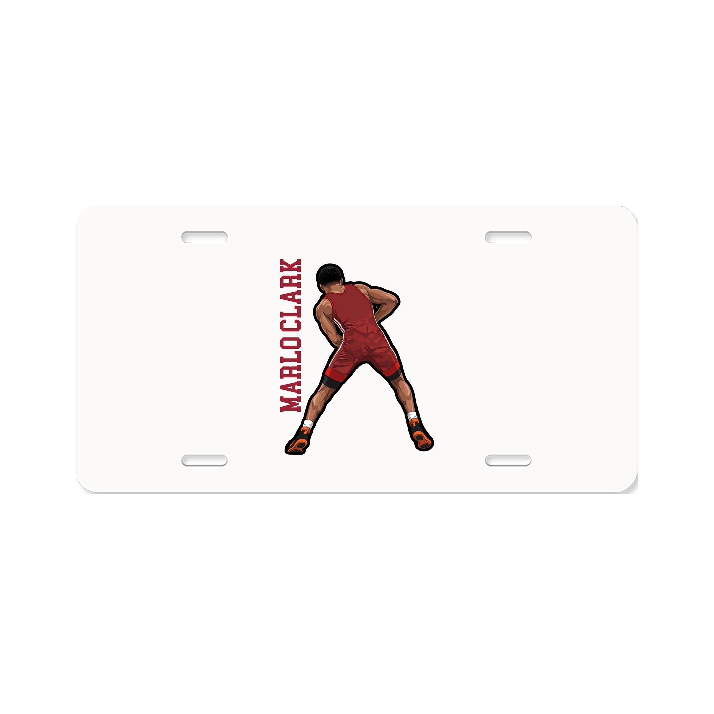 License Plate — Name Vertical in Classic