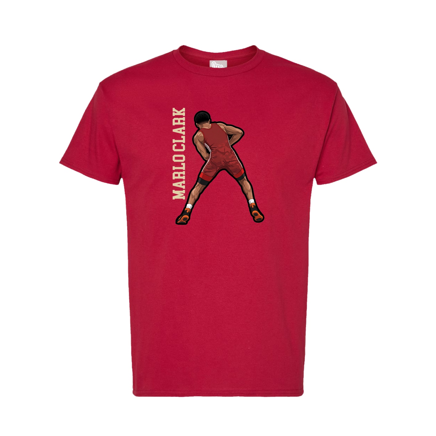 Tee — Name Vertical in Crimson