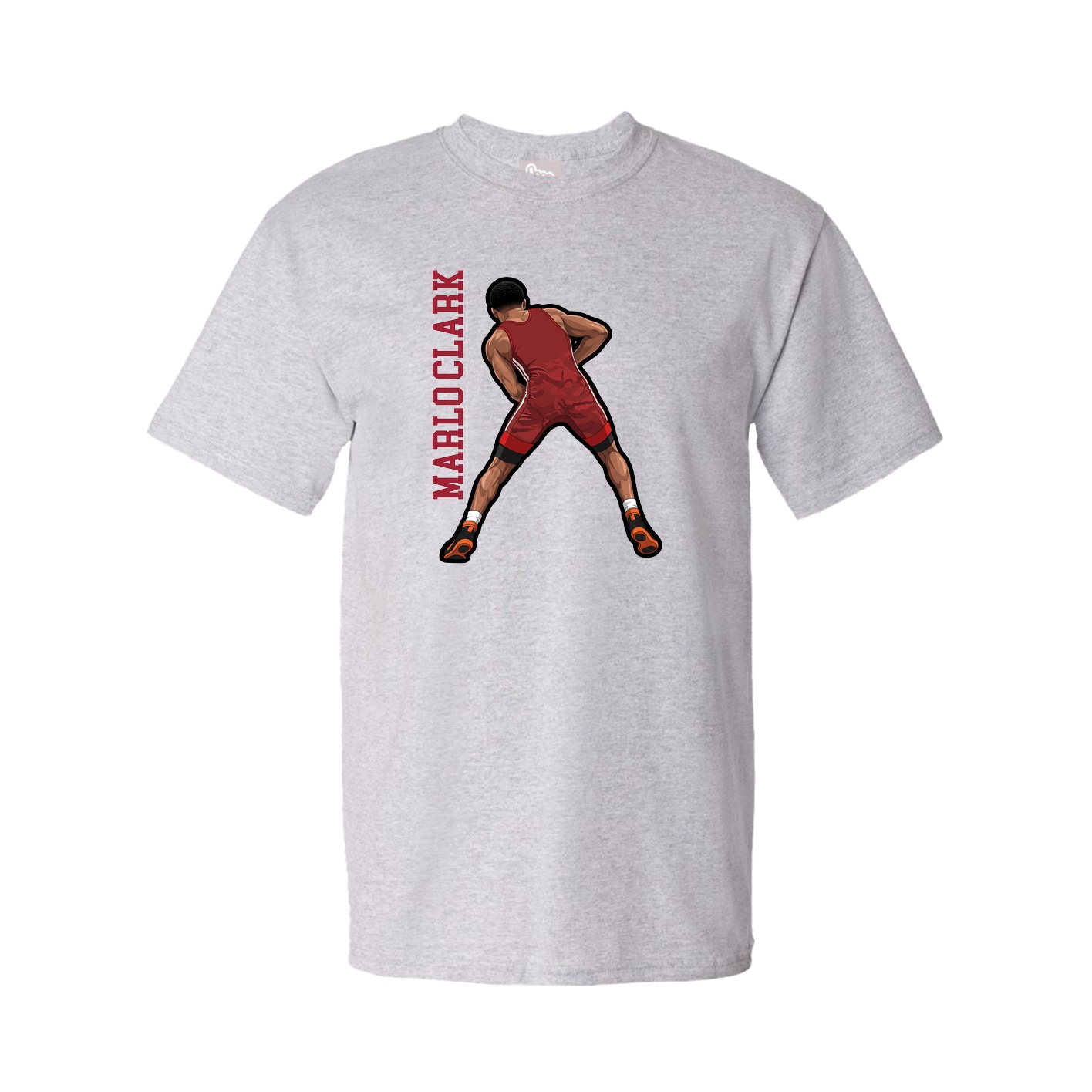 Tee — Name Vertical in Grey