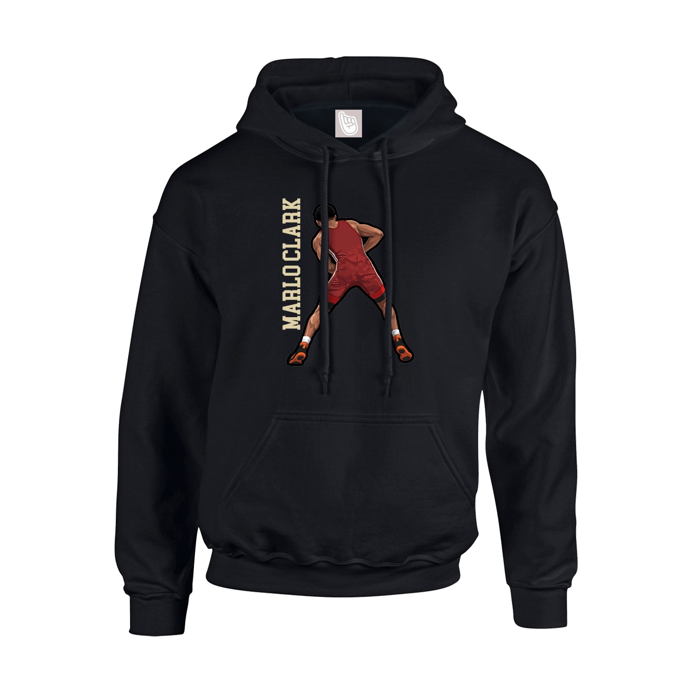 Youth Hoodie — Name Vertical in Black