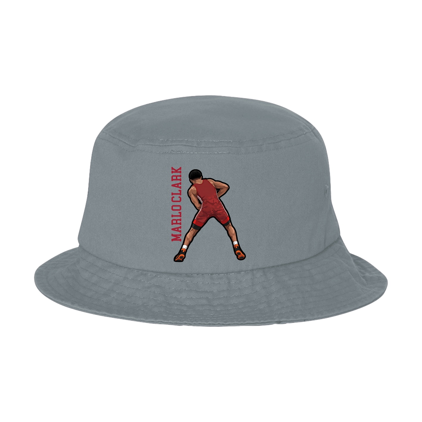 Bucket Cap — Name Vertical in Grey