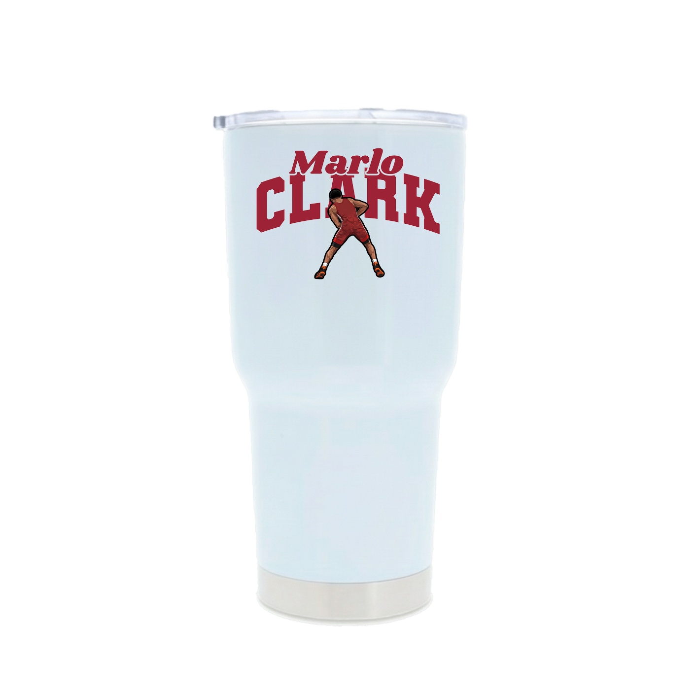 30oz Stainless Steel Tumbler — Signature Arch in White
