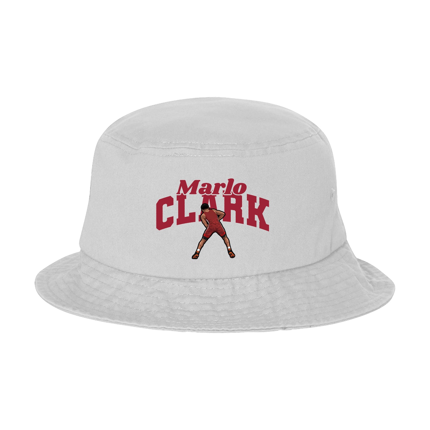 Bucket Cap — Signature Arch in White