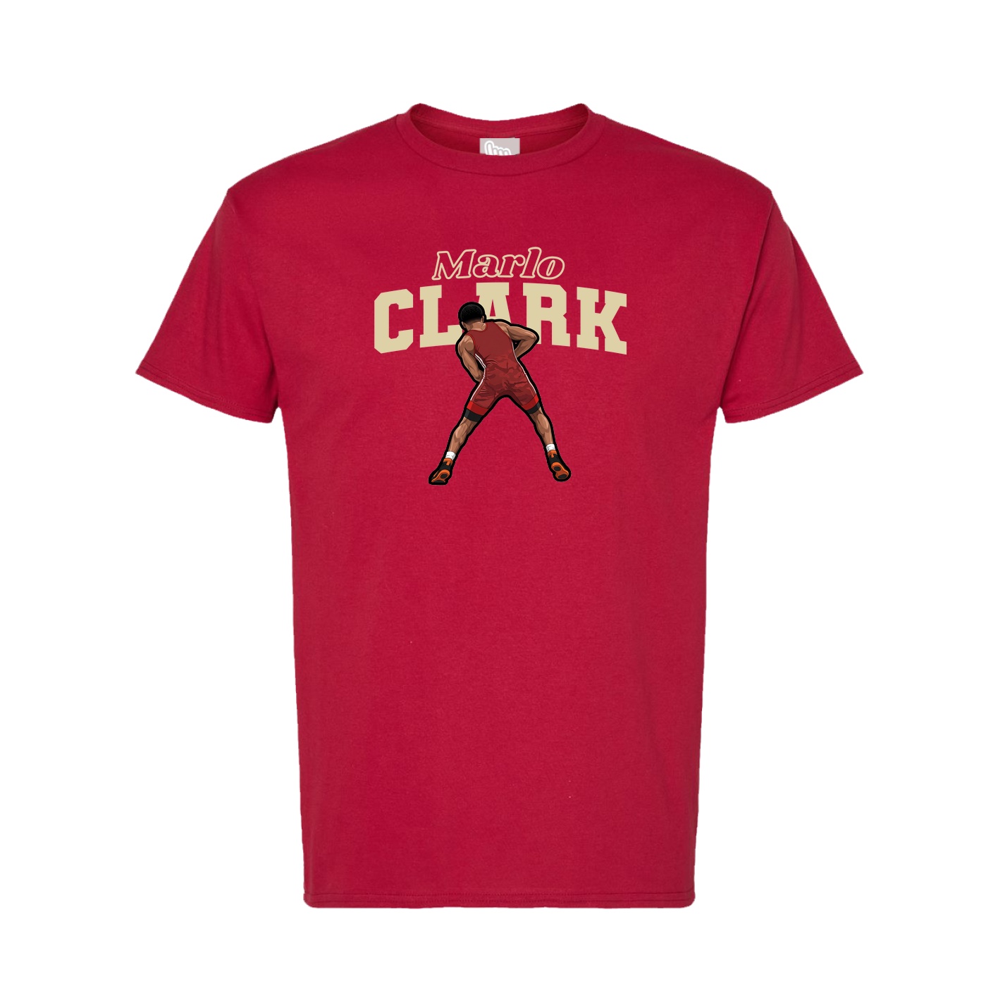 Tee — Name Arch in Crimson