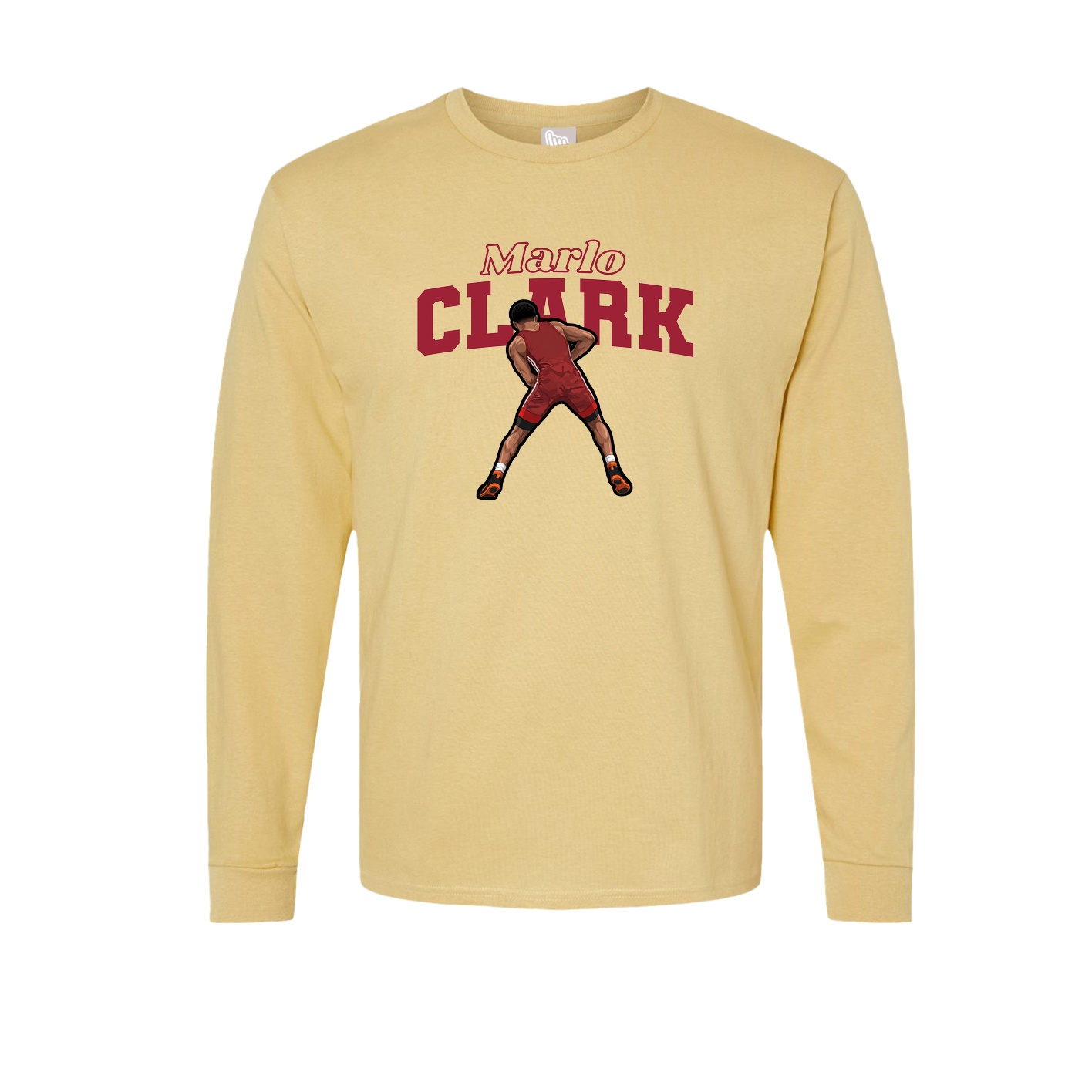 Long Sleeve Tee — Name Arch in Vegas Gold