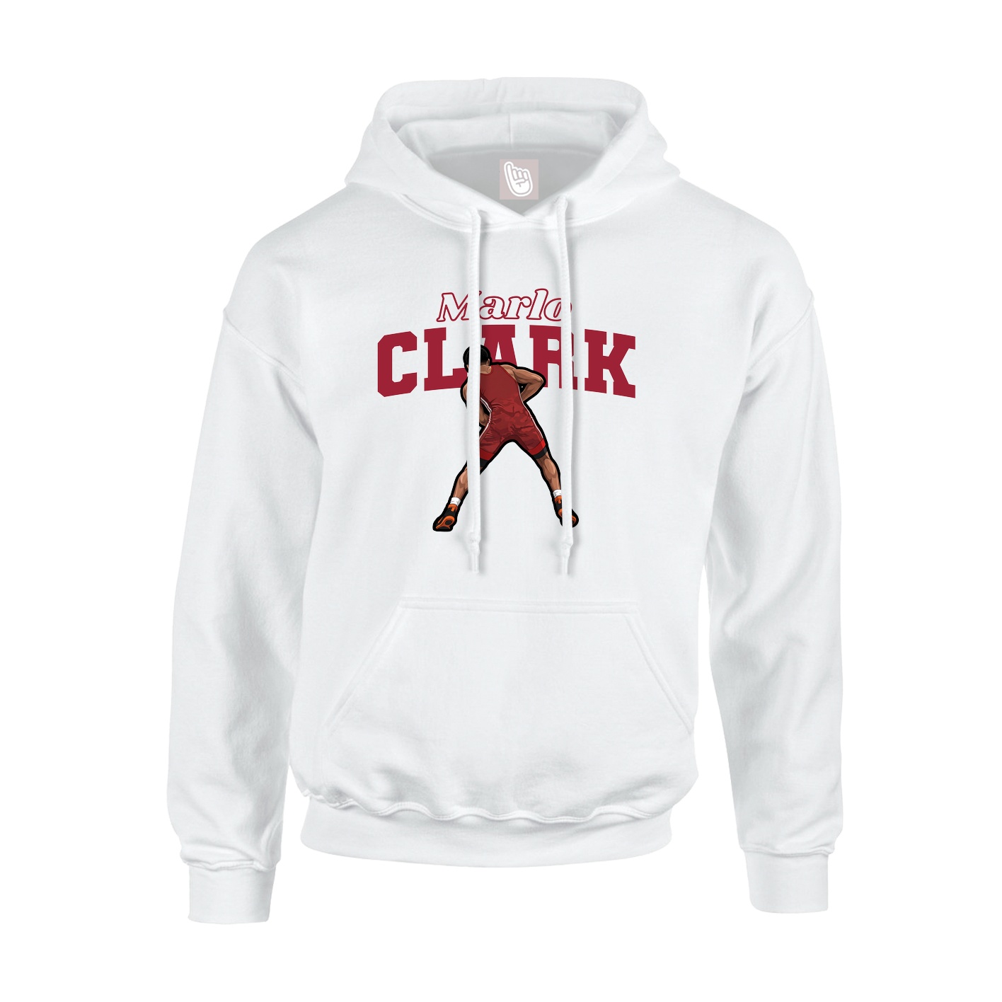 Hoodie — Name Arch in White