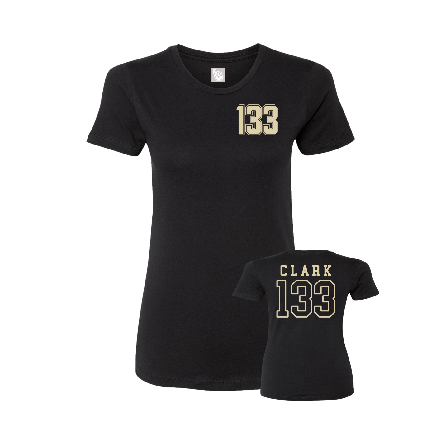 Fitted Women's Tee — Chest Back in Black
