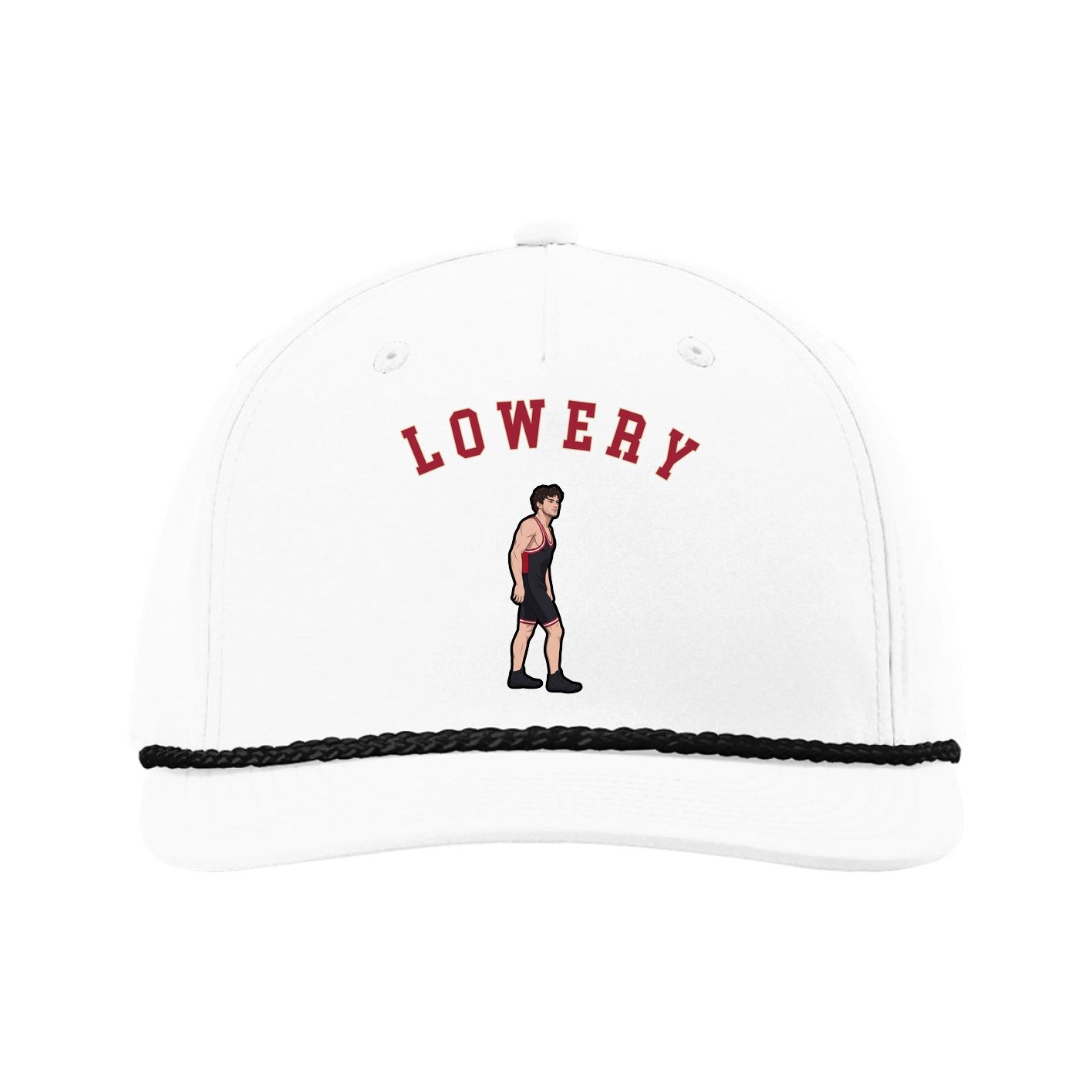 Five-Panel Classic Rope Cap — Shirsey Arch in White