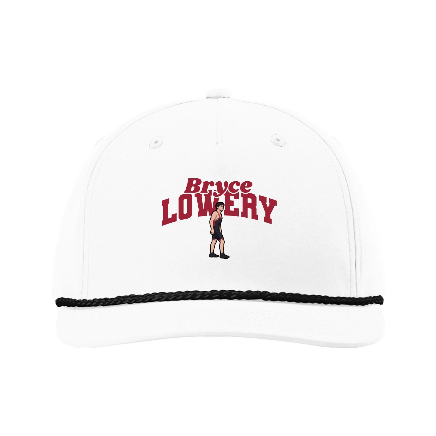 Five-Panel Classic Rope Cap — Signature Arch in White