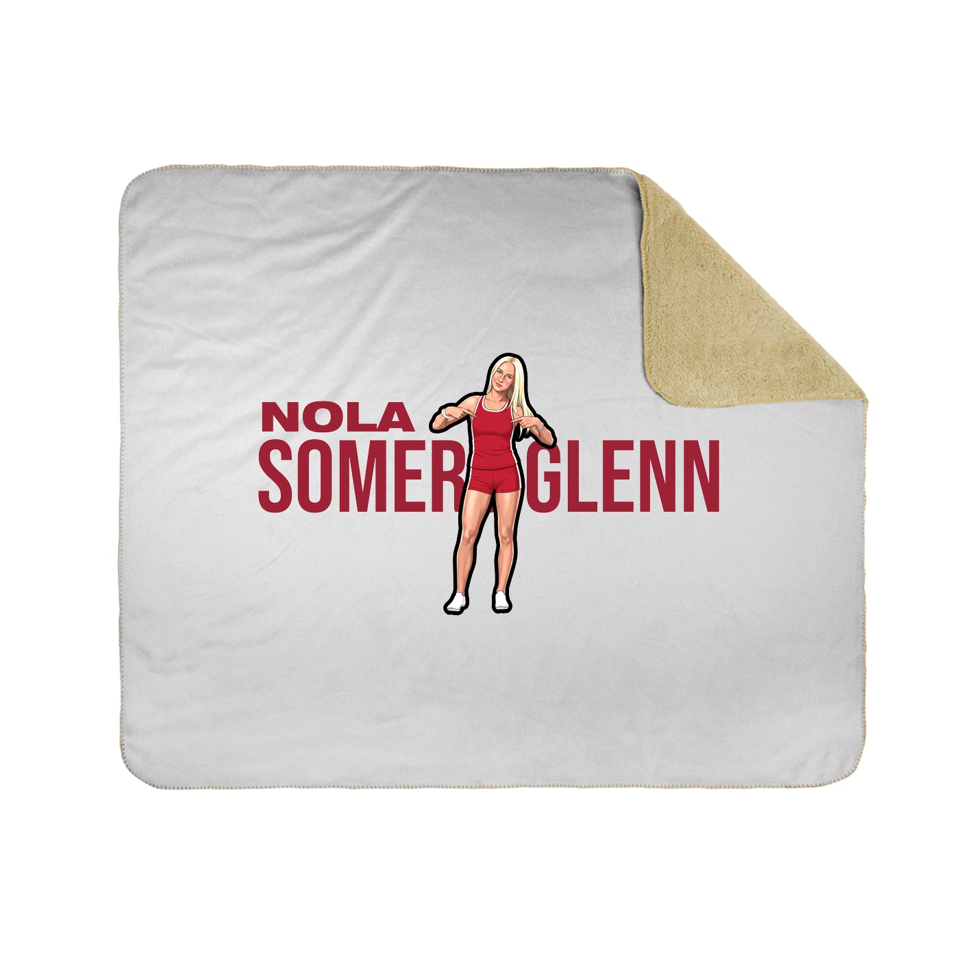 Throw Blanket — Player Name in White