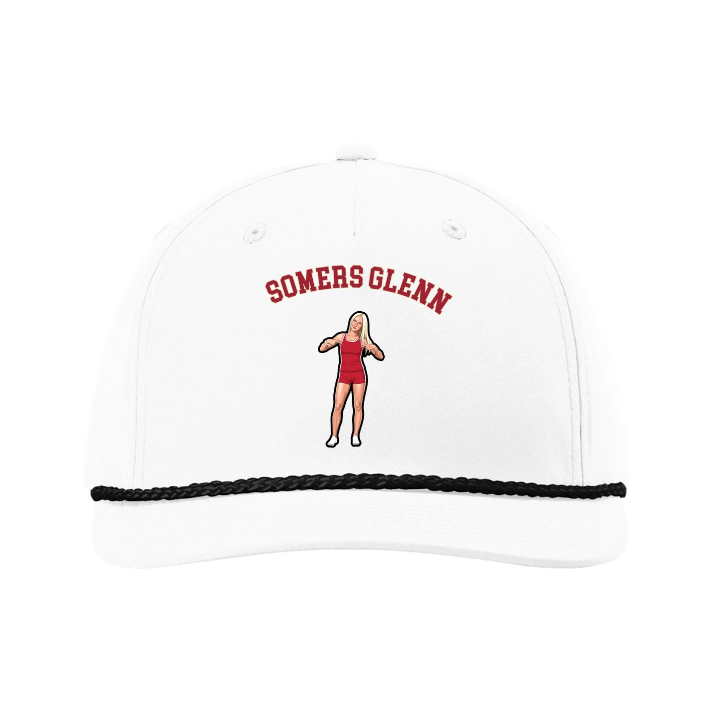 Five-Panel Classic Rope Cap — Shirsey Arch in White
