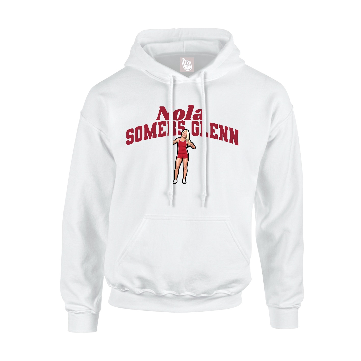 Youth Hoodie — Signature Arch in White