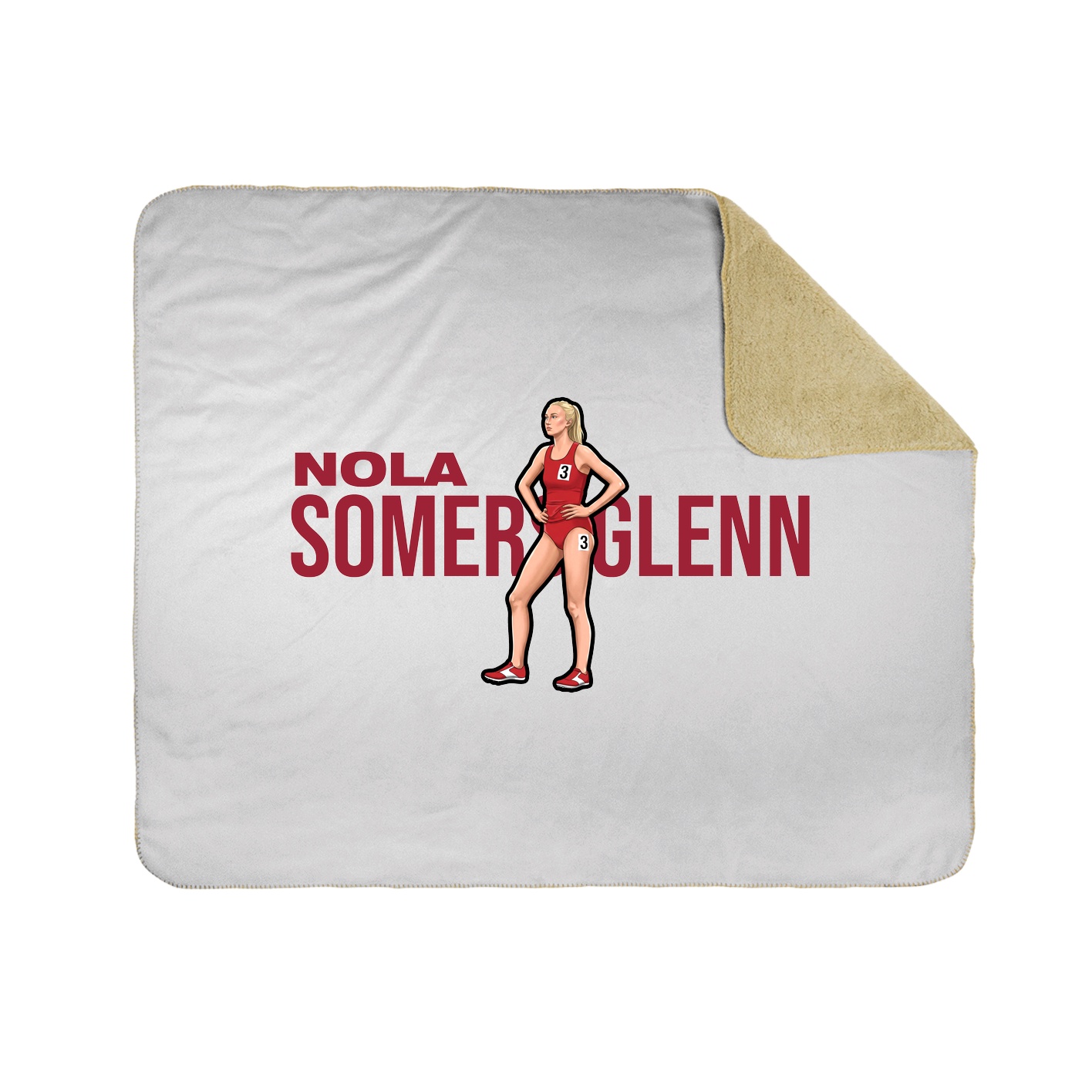 Throw Blanket — Player Name in White