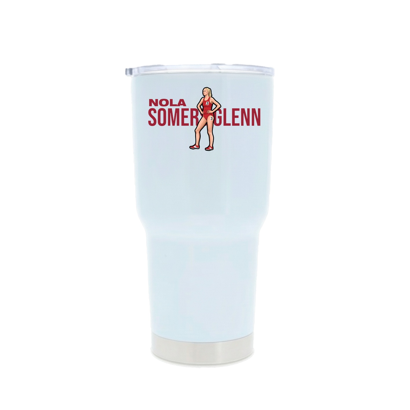 30oz Stainless Steel Tumbler — Player Name in White