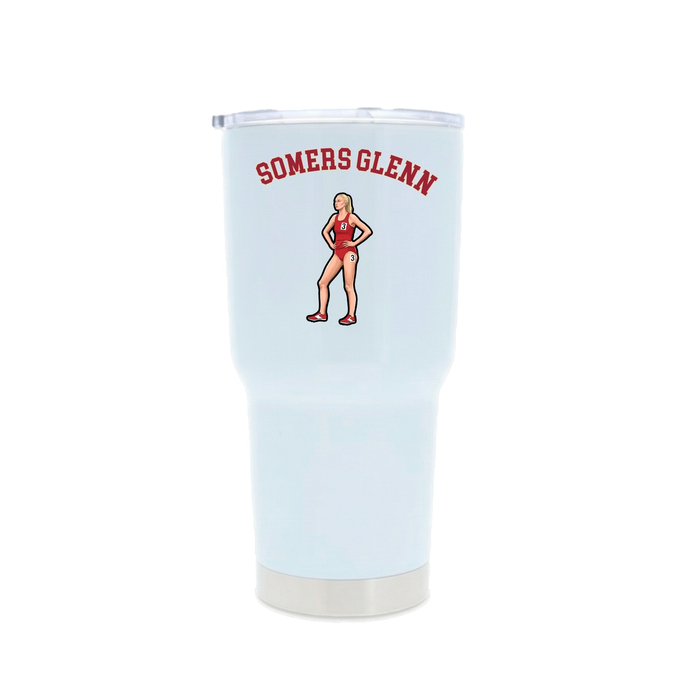 30oz Stainless Steel Tumbler — Shirsey Arch in White