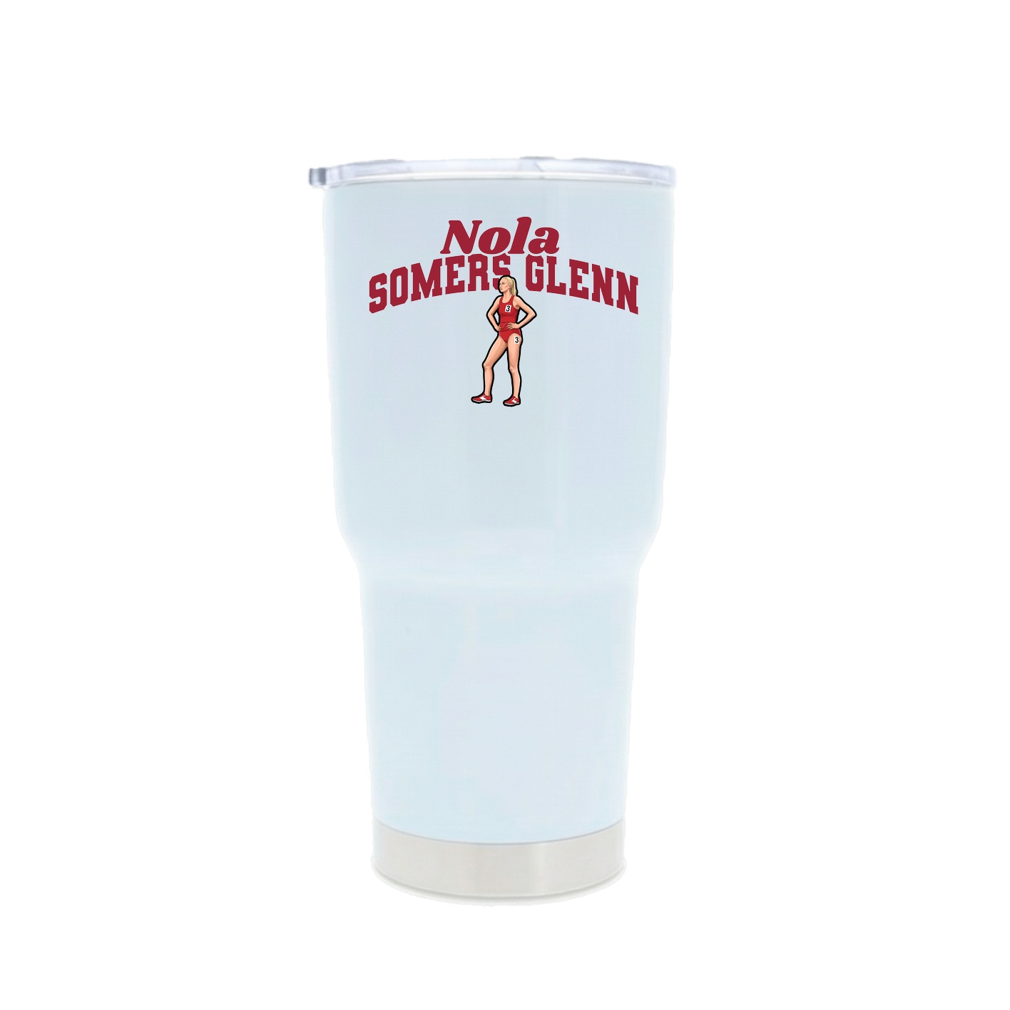 30oz Stainless Steel Tumbler — Signature Arch in White
