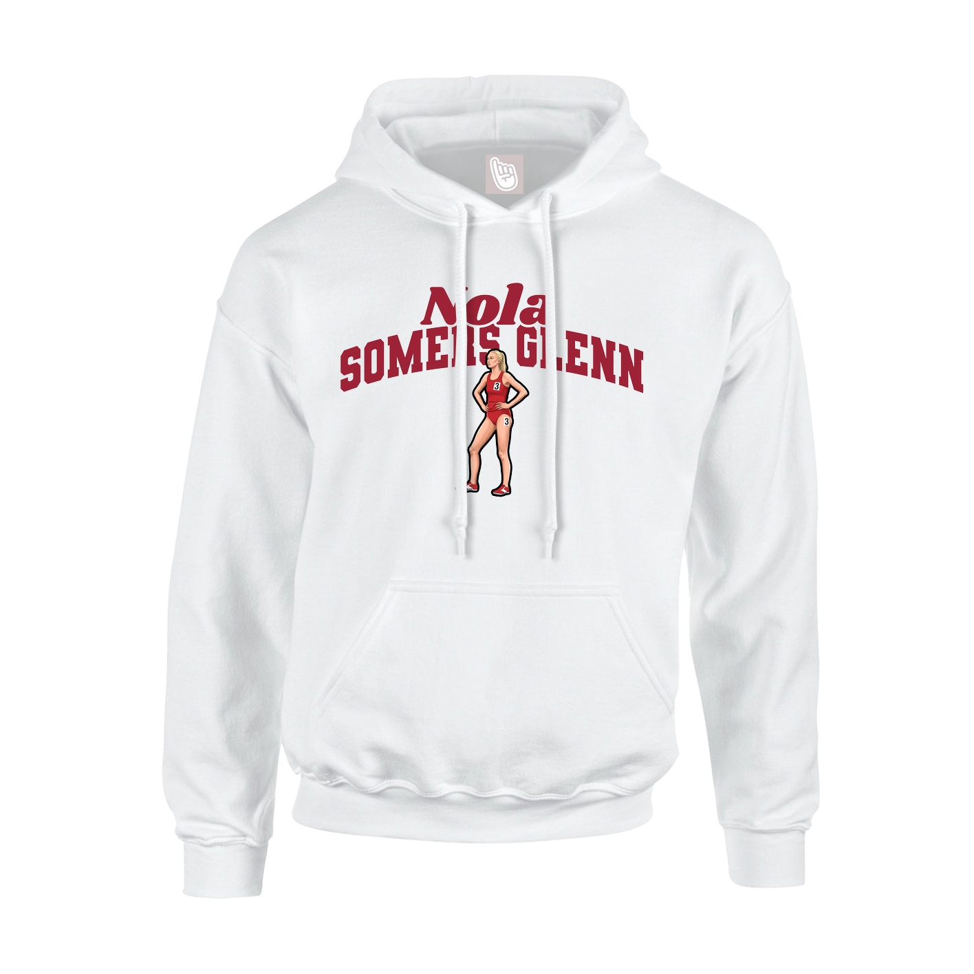 Youth Hoodie — Signature Arch in White