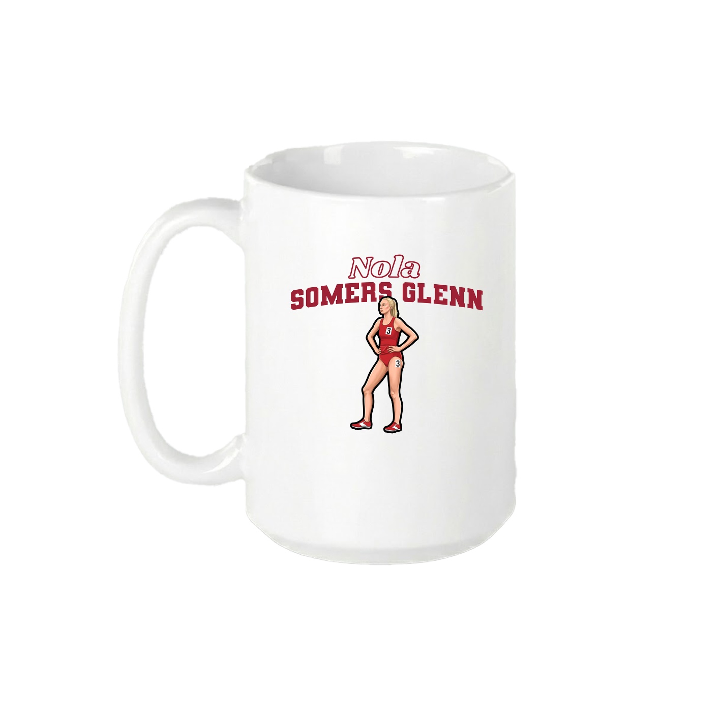 15oz Coffee Mug — Name Arch in White