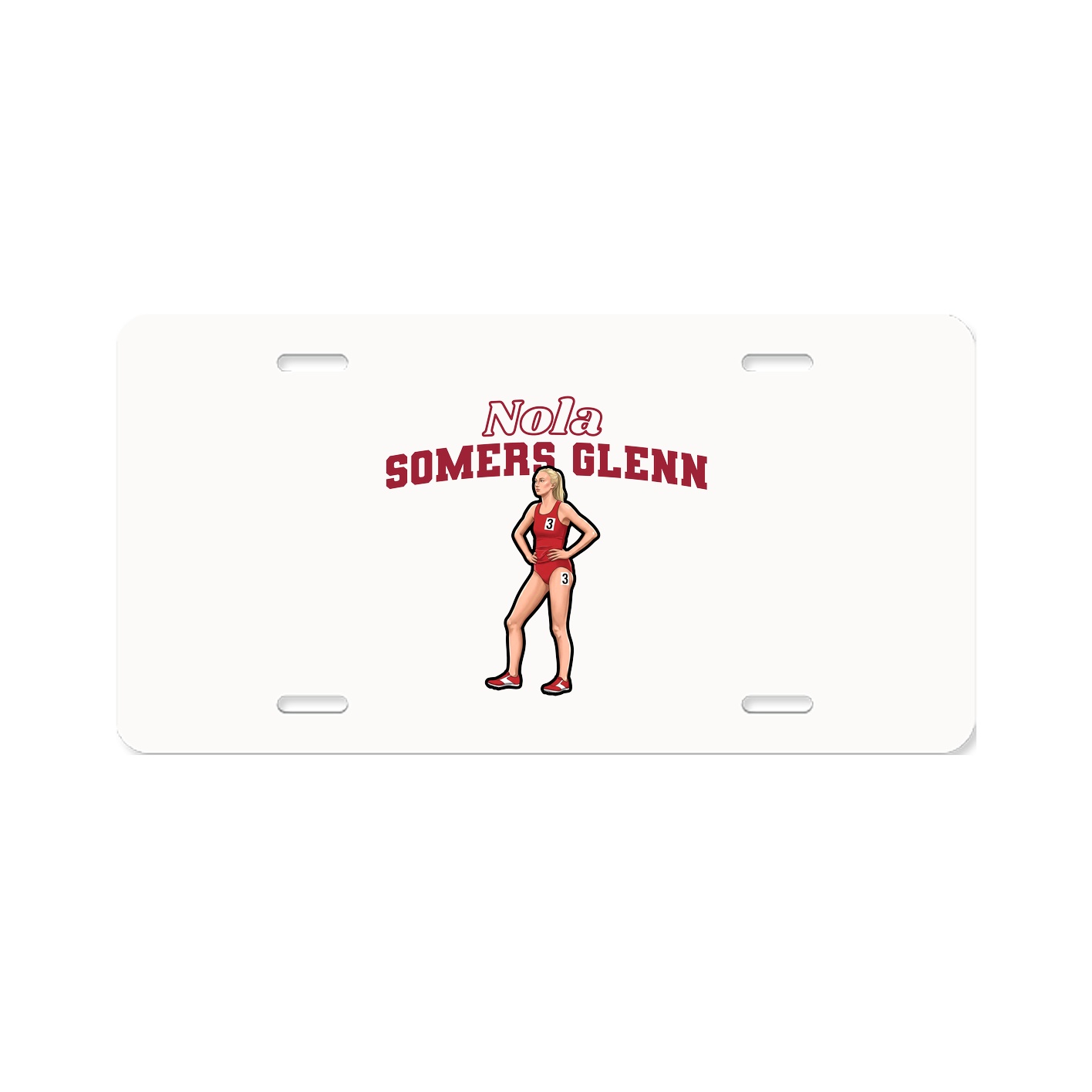 License Plate — Name Arch in Classic