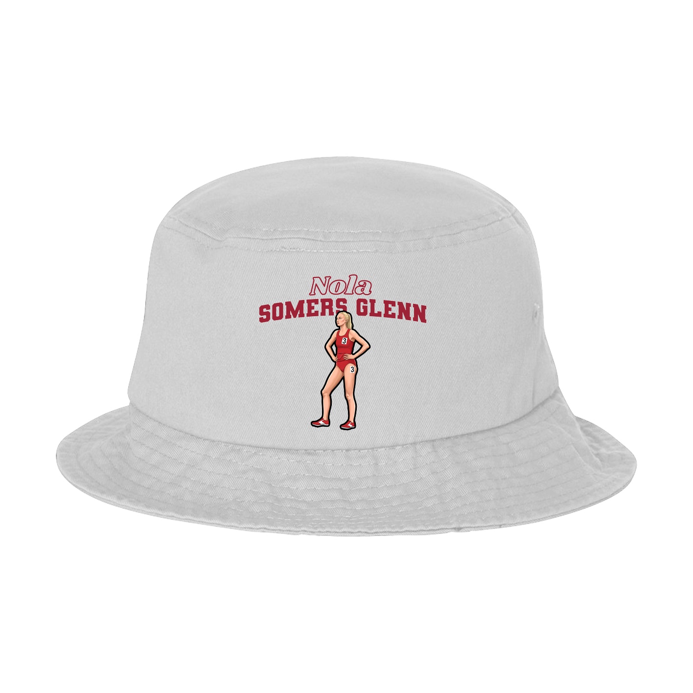 Bucket Cap — Name Arch in White