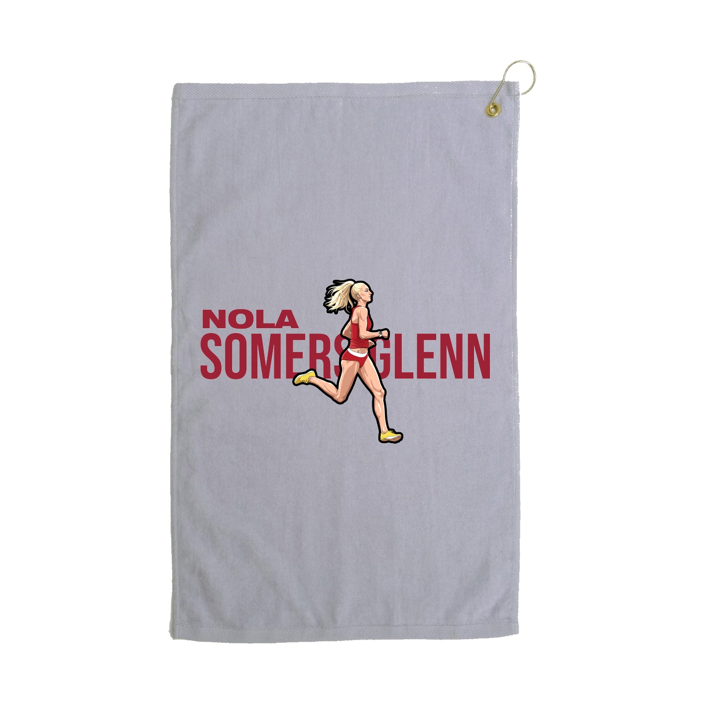 Golf Towel — Player Name in Grey
