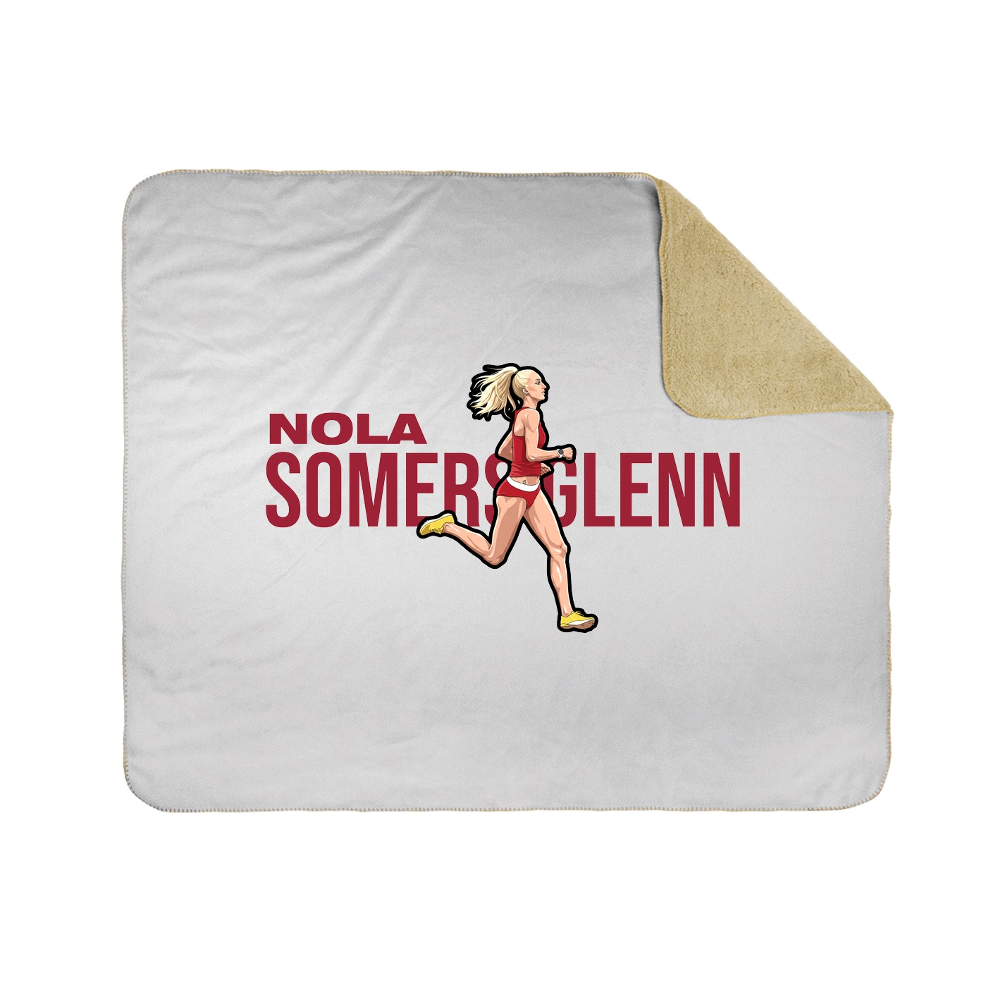 Throw Blanket — Player Name in White