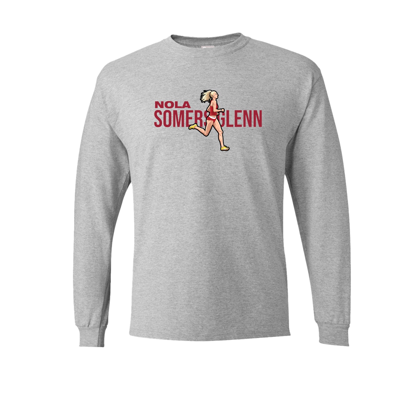 Long Sleeve Tee — Player Name in Grey