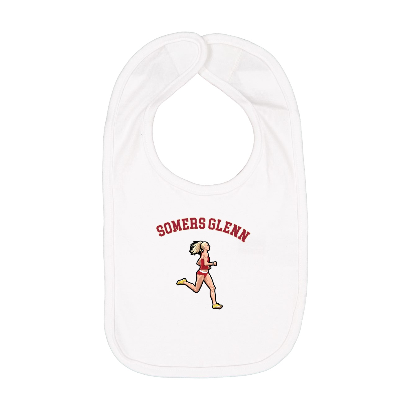 Infant Bib — Shirsey Arch in White