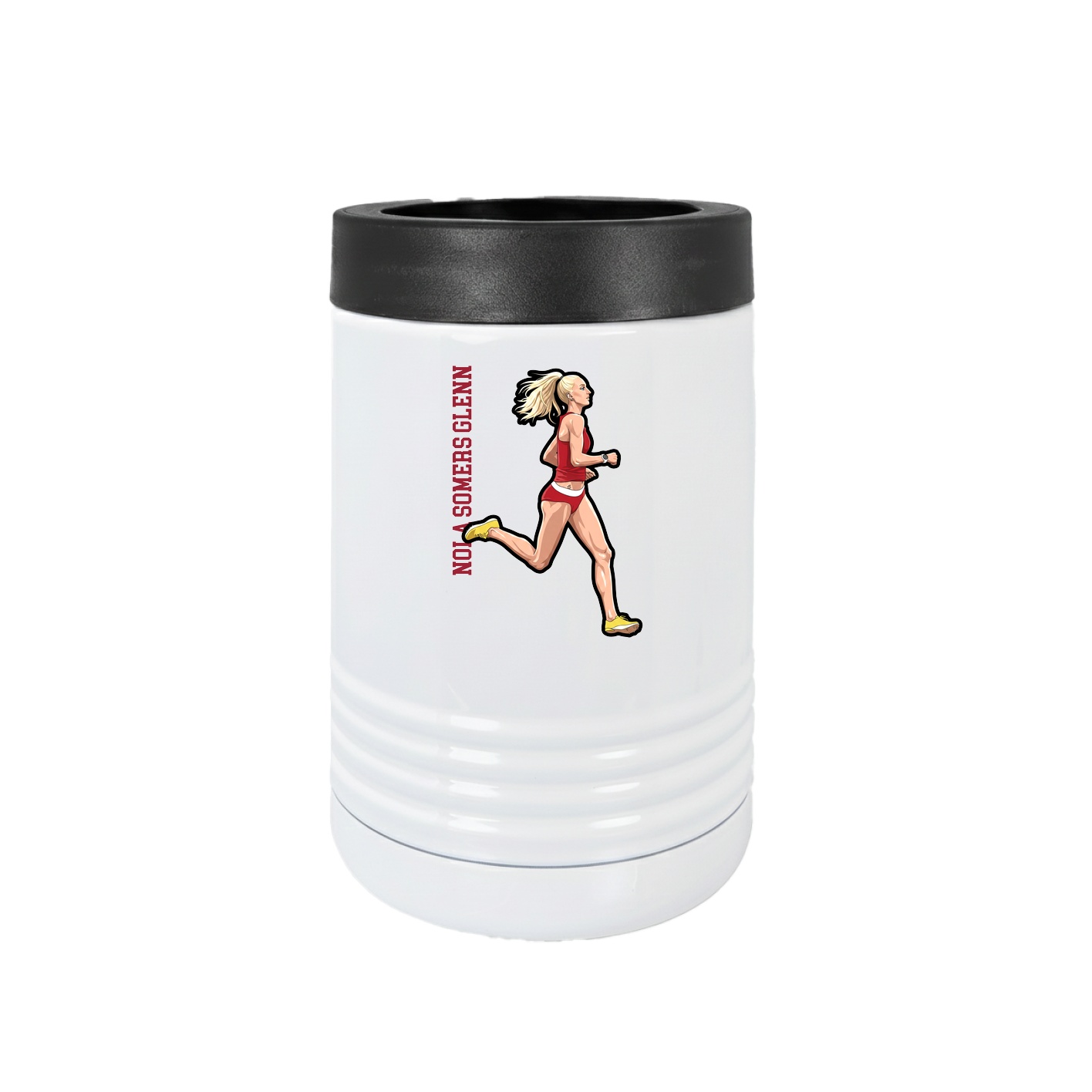 Beverage Holder — Name Vertical in White