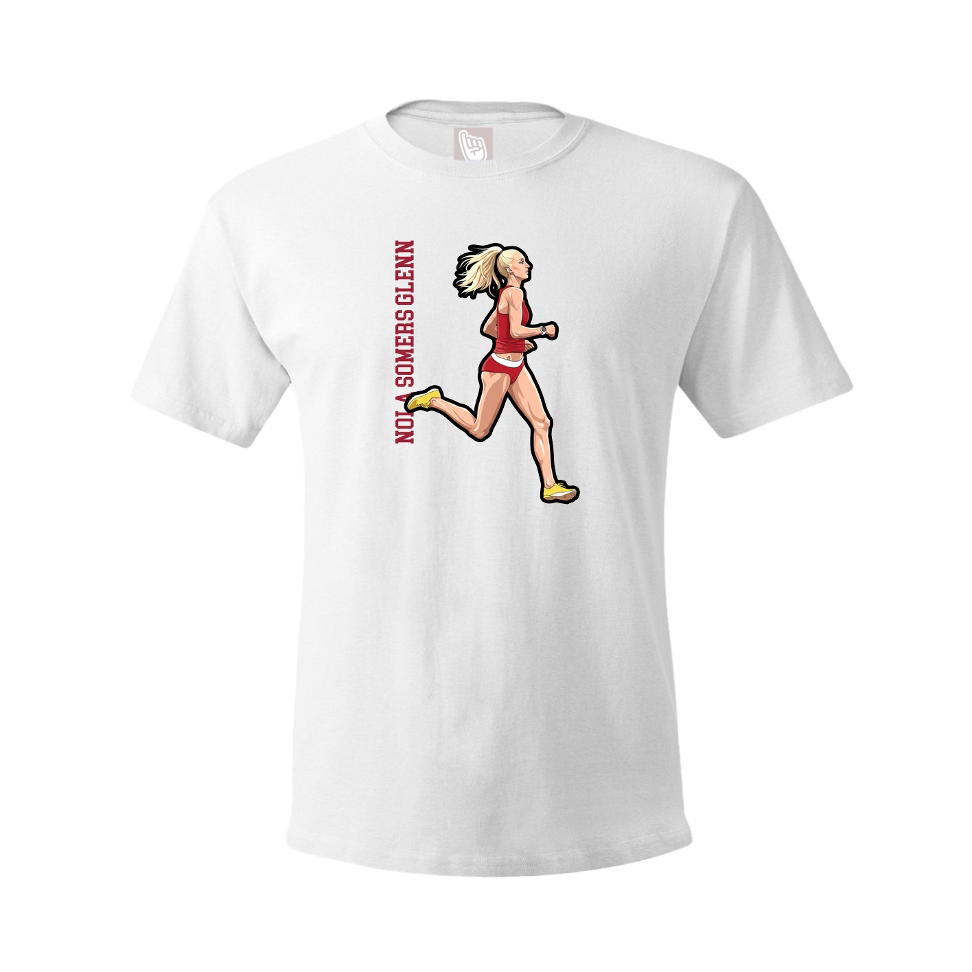 Youth Tee — Name Vertical in White