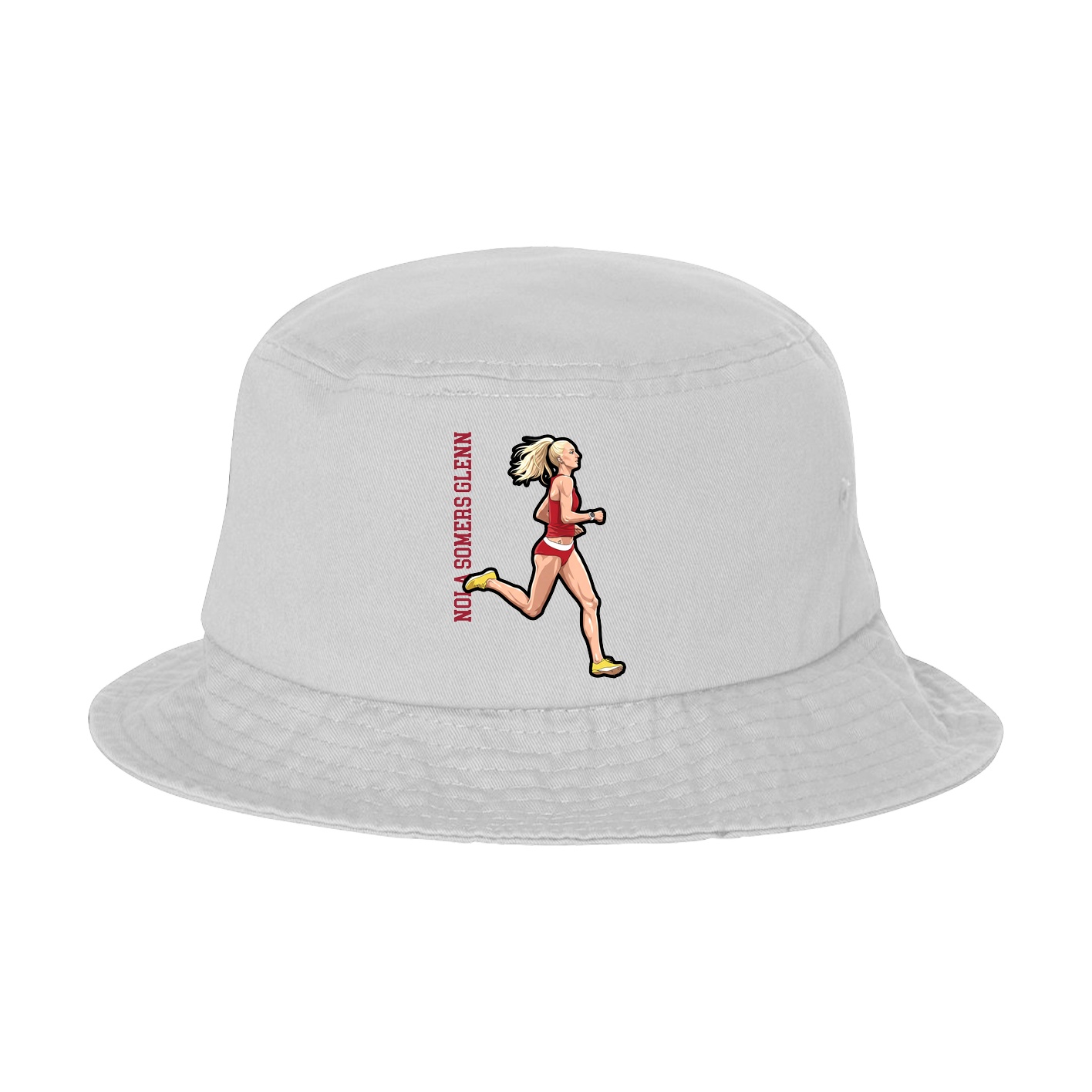 Bucket Cap — Name Vertical in White