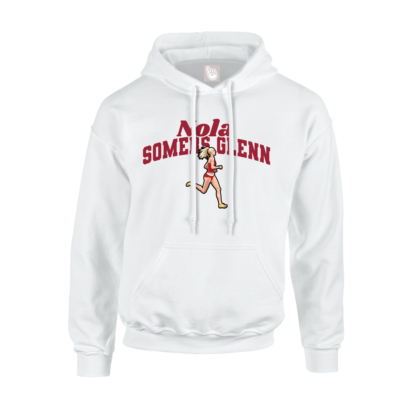 Hoodie — Signature Arch in White