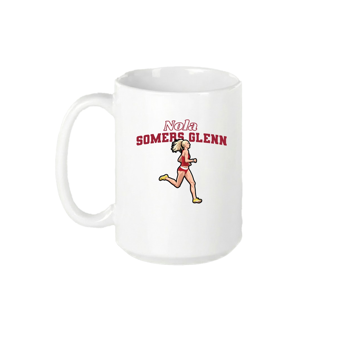 15oz Coffee Mug — Name Arch in White